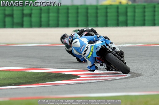 2010-06-26 Misano 1216 Rio - Supersport - Free Practice - Roberto Tamburini - Yamaha YZF R6